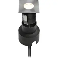 EVN P6741502 LED inbouwlamp, 12V hoekig 3000K, alu / grijs / zink, Roestvrij staal, Modern