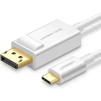 UGREEN USB Type C naar Display Port 4K 1.5m adapter kabel wit (MM139)