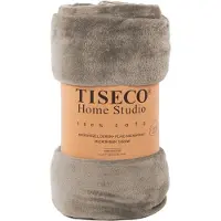 Tiseco Plaid Home Studio Cosy Taupe-180 x 220 cm