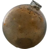 Clayre & Eef Vaas Ø 10x10 cm Bruin Glas