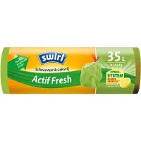 Swirl Vuilniszakken met Trekband Geparfumeerd Actif Fresh 35 liter 9 stuks