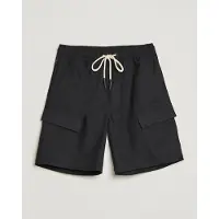 OAS Korte Broek Men Black Cargo Linen-S