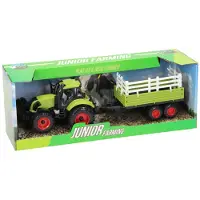 Johntoy Tractor met aanhanger - tonnen