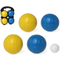 Merkloos 1x Gekleurde jeu de boules sets in draagtas 5 delig - Jeu de Boules