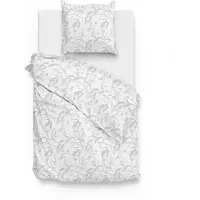 Zo! Home Dekbedovertrek Fiori-di-Satinado White Satijn-140 x 200 / 220 cm | 1-Persoons
