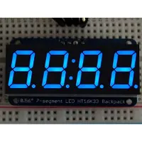 Adafruit 0.56 inch 4-Digit 7-Segment Display w/I2C Backpack Blauw 881