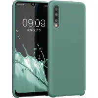 Kwmobile telefoonhoesje geschikt voor Samsung Galaxy A50 - Hoesje met siliconen coating - Smartphone case in Arctische nacht