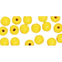 Rayher Hobby Armbandjes rijgen 104x gele houten kralen 10 mm - Hobbykralen