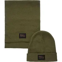 Replay Dop Beanie + Scarf Set Military Green Kaki