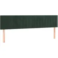 vidaXL Hoofdborden 200x5x78/88 cm fluweel donkergroen