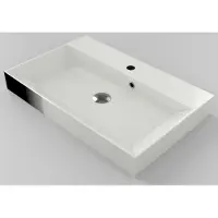 SaniGoods Kolo wastafel 60cm 1 kraangat wit glans