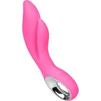 EIS , Rabbit "Flower Power", gemaakt van delicaat siliconen, waterdicht met accutechnologie, roze