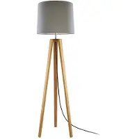 HerzBlut Vloerlamp Anni, hout licht, Woon-/ Eetkamer, Hout, Scandinavisch, vloerlamp hout