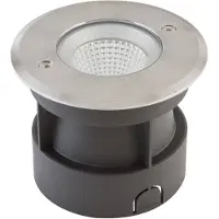 EVN Meerkat, rond, 60°, roestvrij staal, 3W, 3.000K Meerkat, alu / grijs / zink, Aluminium, Modern