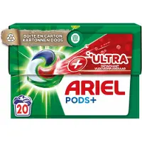Ariel +Ultra - Vlekverwijderaar & Wasmiddelcapsules - Pods+ - Witte en Gekleurde Was - 20 Wasbeurten