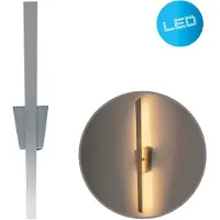 Näve LED-wandlamp Trevor, alu / grijs / zink, Woon-/ Eetkamer, metaal, Modern, LED wandlamp