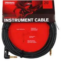 D'addario And Co CUSTOM SERIES INSTRUMENT CABLE RIGHT ANGLE 20 FEET