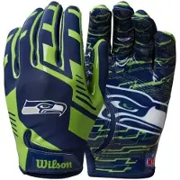 Wilson - NFL - Receiver Gloves - Stretch Fit - Team Gloves - Seattle Seahaks - YOUTH - One Size