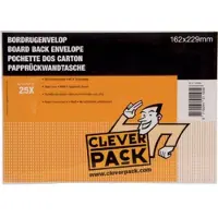 Cleverpack bordrugenveloppen, ft 162 x 229 mm, met stripsluiting, wit, pak van 25 stuks