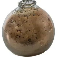 Clayre & Eef Vaas Ø 10x10 cm Bruin Glas