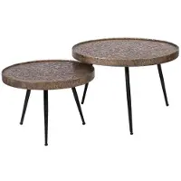 Dimehouse Industriële salontafel set Aron antiek brons