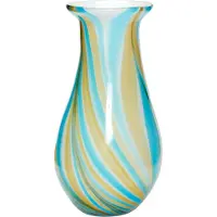 Hubsch Kaleido vaas blauw/geel