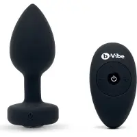B-Vibe - Vibrerende buttplug met siersteen - M/L