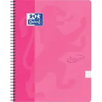 Oxford Spiraalblok touch a4 ruit 5mm 70v roze - 5 stuks