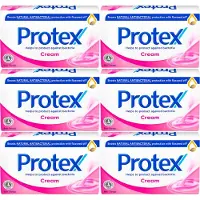 Protex Handzeep Cream - Antibacteriële Handzeep - 6 x 90g - Voor Gezicht en Lichaam - Soap - Zeep Blok - Handzeep Voordeelverpakking