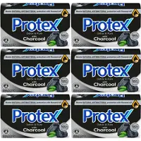 Protex Handzeep Detox & Pure Charcoal - Antibacteriële Handzeep - 6 x 90g - Voor Gezicht en Lichaam - Soap - Zeep Blok - Handzeep Voordeelverpakking