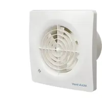 Vent-Axia Supra 100 HT badkamerventilator met vochtsensor met timer met trekkoord 97 m3/h Wit 8000001059