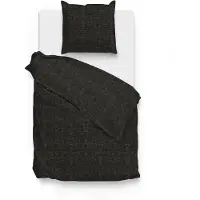 Zo! Home Dekbedovertrek Lino Midnight-Black Katoen-140 x 200 / 220 cm | 1-Persoons