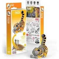 Eugy 3D Puzzel - Tijger - Wilde Dieren - Duurzaam - Verzamel Ze Allemaal - 6 Jaar