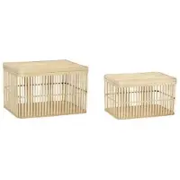 Hubsch Cheery manden set van 2 stuks - 031501