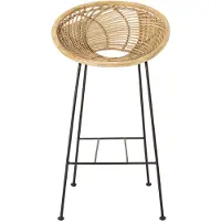 Bloomingville - Yonne Barstoel - Beige - Rotan