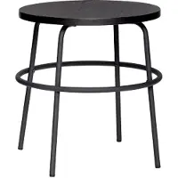 Hubsch Bijzettafel metaal/hout - zwart