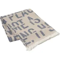Broste Copenhagen Quote plaid zand - 50030226