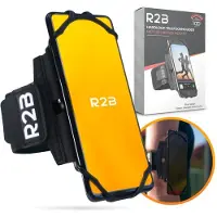 R2B Hardloop telefoonhouder met 360 graden rotatie - t/m 6,5 inch - Zwart - Sportarmband Telefoon - Hardloop Armband