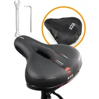 R2B Fietszadel Heren & Dames - Gelcomfort & Schokabsorptie - Waterdichte Zadelhoes