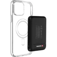 Swissten IPhone 13 Pro Max Hoes Transparant + Powerbank 5000 mAh Magsafe Transparant