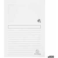 Exacompta SUPER Pak van 100 venstermappen - 160g/m2 - 22x31cm - - Wit - 50151E