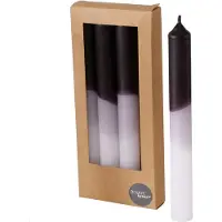 Boltze Staafkaars 25 cm diameter 2,20 cm verloop zwart - grijs - wit