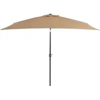 vidaXL Parasol met metalen paal 300x200 cm taupe