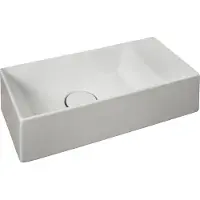 Xenz Rosa fontein 45x20 cm, plateau rechts zonder kraangat, wit glans