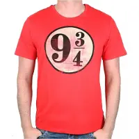 COTTON DIVISION Harry Potter - Platform 9 3/4 Red T-Shirt - L