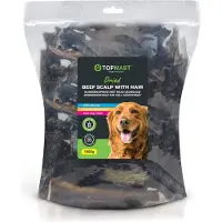 Topmast Runderkophuid met Haar - 15 cm - 2 zakken 1000 Gram - Heerlijke natuurlijke kauwsnack