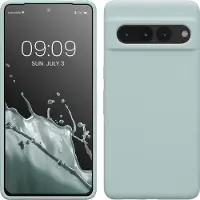 Kwmobile telefoonhoesje geschikt voor Google Pixel 7 Pro - Hoesje met siliconen coating - Smartphone case in cool mint