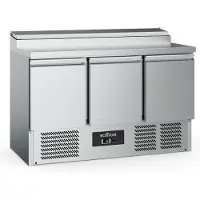 Ecofrost Saladette - 392L - RVS - 3 deurs - 8x 1/6 GN - Statisch - 1365x700x970mm