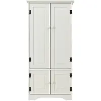 Costway Multifunctionele kast, vintage design, met verstelbaar legplank. Geschikt voor badkamer, hal, garderobe of als dressoir. Kleur: beige