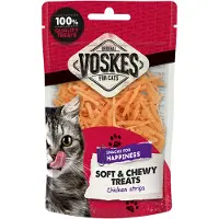 Voskes Soft & Chewy kipfilet reepjes kattensnack (60 g) 10 stuks